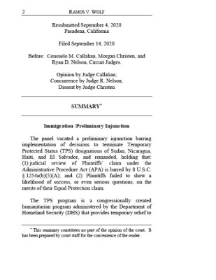 Corte de EE UU da 'total discreción” a Trump sobre TPS