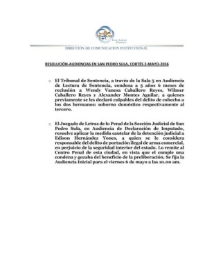 Dictan cinco años de prisión a la exjueza Wendy Vanessa Caballero