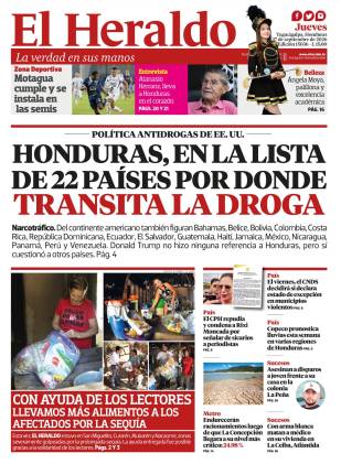 Honduras, en la lista de 22 países por donde transita la droga