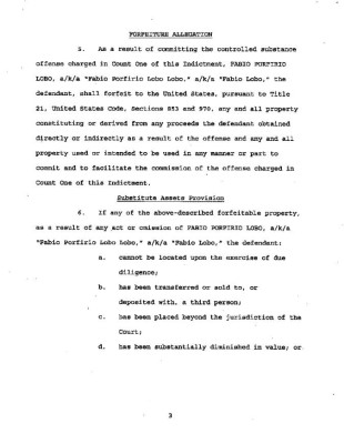 Fiscalía de Nueva York solicitará incautación de bienes de Fabio Lobo