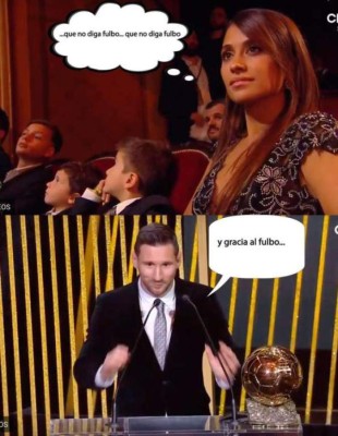Messi es feliz con su Balón de Oro y memes arremeten contra Cristiano Ronaldo