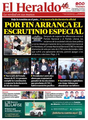 Por fin arranca el escrutinio especial