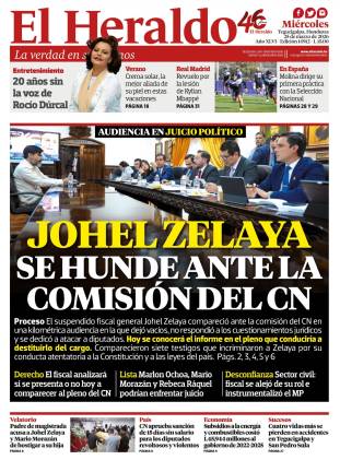 Johel Zelaya se hunde ante la comisión del CN