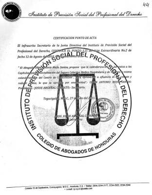 Inversiones por L 131 millones perjudicaron patrimonio del Colegio de Abogados de Honduras