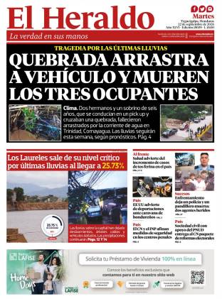 Quebrada arrastra a vehículo y mueren los tres ocupantes