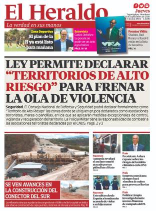 Ley permite declarar territorios de alto riesgo para frenar la ola de violencia