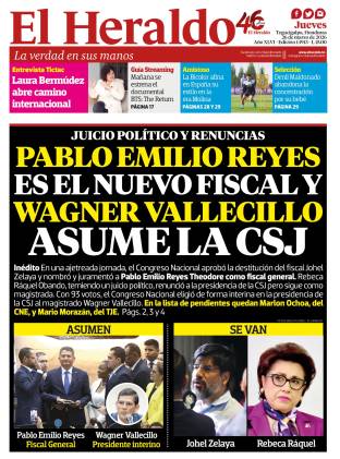 Pablo Emilio Reyes es el nuevo fiscal y Wagner Vallecillo asume la CSJ