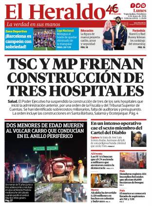 TSC y MP frenan construcción de tres hospitales