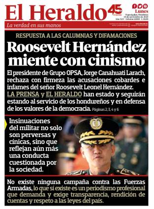 Roosevelt Hernández miente con cinismo