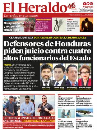 Defensores de Honduras piden juicio contra cuatro altos funcionarios
