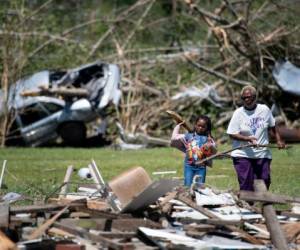 Los destrozos fueron desde Texas hasta Carolina del Sur, pero la mayoría de los decesos tuvo lugar en Misisipi. Foto: AFP
