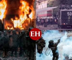 Decenas de miles de manifestantes se congregaron este viernes en Santiago, en la mayor concentración del año en Chile, donde esta semana las protestas callejeras contra el presidente Sebastián Piñera retomaron fuerza para reclamar por mejoras sociales. Fotos: AFP