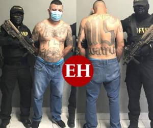 Alias 'Cura' tiene su cuerpo lleno de tatuajes alusivos a la Mara Salvatrucha (MS-13). Fotos: Cortesía