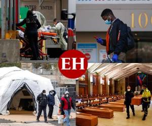 El coronavirus sigue ganando terreno en Estados Unidos, la mañana de este martes, el país norteamericano superó a China -lugar donde se originó la enfermedad- en el número de decesos a causa del brote viral. Fotos: AFP/ AP