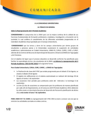 Se mantiene la toma en Choluteca y en la UNAH-VS