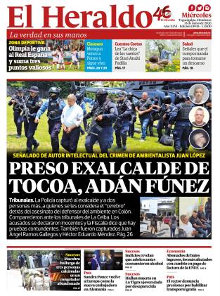 Preso exalcalde de Tocoa, Adán Fúnez