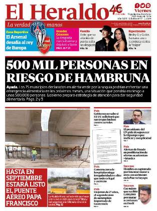 500 mil personas en riesgo de hambruna