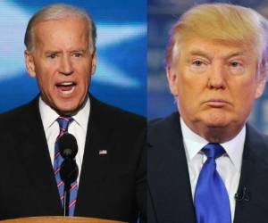 El vicepresidente estadounidense Joe Biden y Donald Trump.