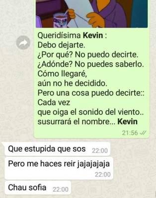 Chica rompe con su novia con imágenes de Los Simpson a través de WhatsApp