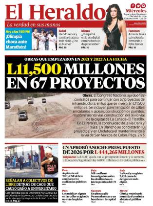 L11,500 millones en 67 proyectos