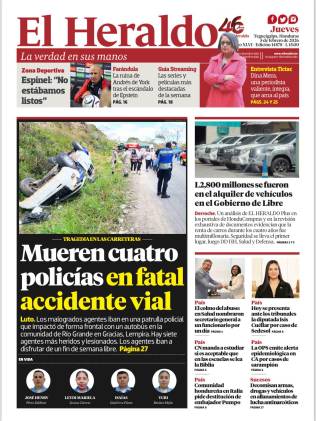 Mueren cuatro policías en fatal accidente vial