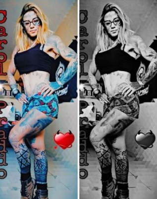 Las espeluznantes imágenes de Carol Praddo, 'la mujer diablo'&nbsp;&nbsp;