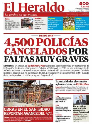4,500 policías cancelados por faltas muy graves