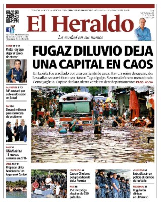 FUGAZ DILUVIO DEJA UNA CAPITAL EN CAOS