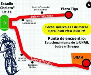 La ruta fue establecida por las autoridades de la Alcaldía Municipal del Distrito Central.