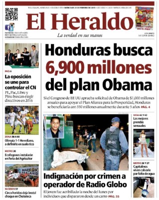 Honduras busca 6,900 millones del plan Obama