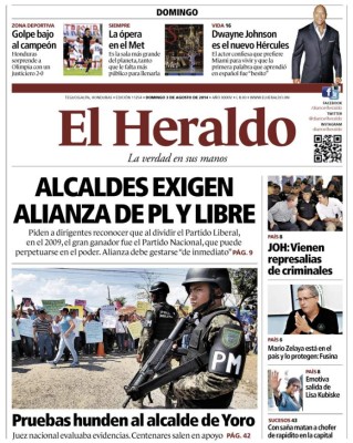 Pruebas hunden al alcalde de Yoro