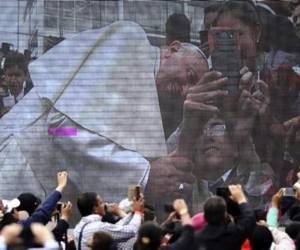 Papa Francisco durante su visita en Quito, Ecuador.