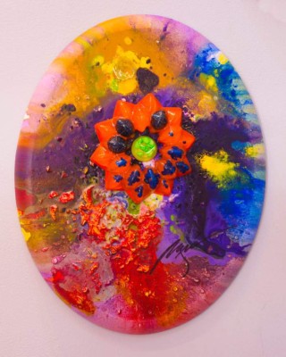 Color y textura en la obra de pintor Santos Arzú expuesta en EEUU