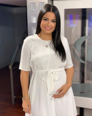 Bella y radiante, así luce Samantha Velásquez en su embarazo