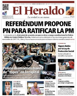 Referendúm propone PN para ratificar la PM