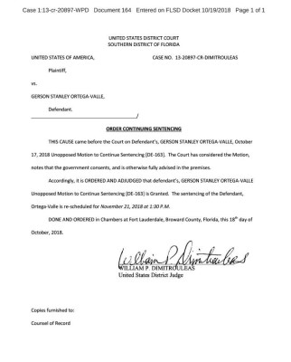 Aplazan para el 21 de noviembre sentencia contra Stanley Valle