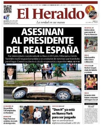 ASESINAN AL PRESIDENTE DE REAL ESPAÑA