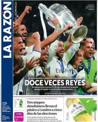 'Son leyenda': la prensa española alaba al Real Madrid por su 'Duodécima'