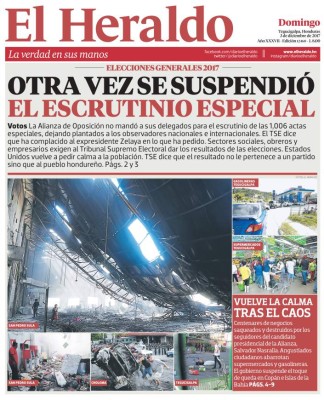 Otra vez se suspendió el escrutinio especial