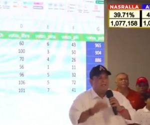 La imagen muestra los votos que aparecen transmitidos para las urnas 10757, 10158 y 11400.