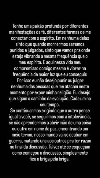 Anitta confiesa su fe en la santería y pierde miles de seguidores