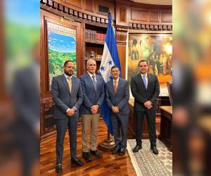 El fiscal general de la República, Pablo Emilio Reyes; el presidente de la República, Nasry Asfura; el presidente del Poder Judicial, Wagner Vallecillo Paredes; y el presidente del Congreso Nacional, Tomás Zambrano, participaron en la primera reunión del Consejo Nacional de Defensa y Seguridad.