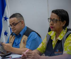 Jorge Jiménez y Dina Meza, representantes de organizaciones de derechos humanos que han expresado preocupaciones sobre decisiones en el sistema de protección.