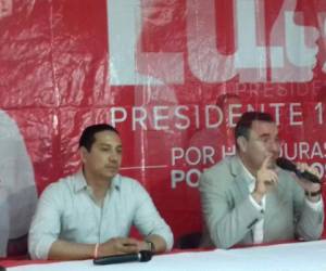 Luis Zelaya brindó este lunes una conferencia de prensa tras ganar los comicios primerios por la corriente liberal.