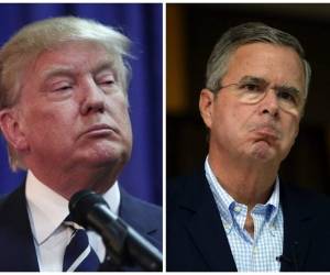 Donald Trump crítica a Jeb Bush por hablar español.