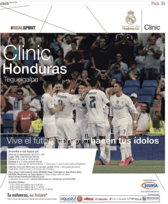 En pocos días comenzarás el Clinic del Real Madrid en Tegucigalpa