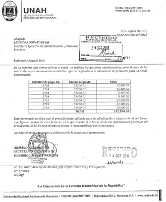 Rectoría de UNAH pide justificar compras