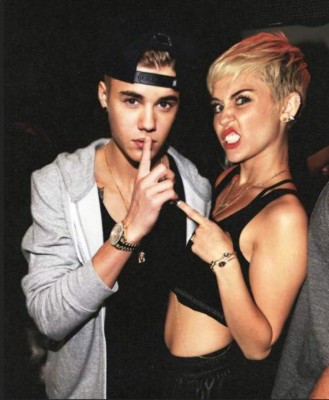 Justin Bieber se enfurece con Miley Cyrus