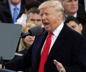 Donald Trump pronunció el primer discurso de su administración y no eludió los polémicos temas que lo condujeron, durante su campaña. Foto: AFP