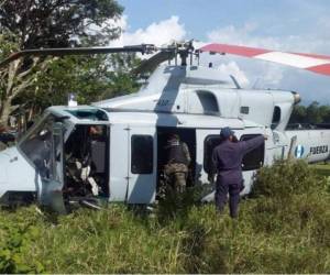 El helicóptero Bell 412 FAH 977 se accidentó a las 2:00 de la tarde.